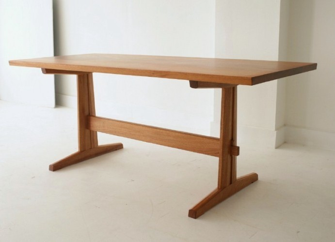 Mahogany Trestle Table